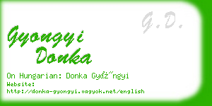 gyongyi donka business card